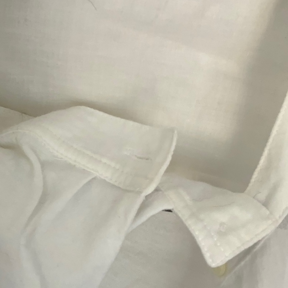 White Button Down Three-Quarter Sleeve Tunic Hund… - image 5